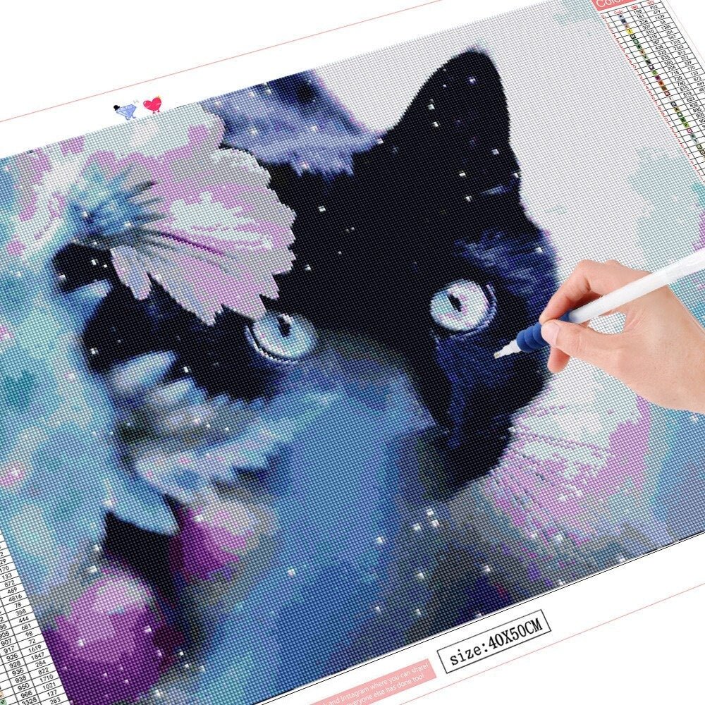 Broderie Diamant Chat Noir - Diamond Paintings