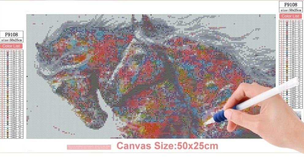 Broderie Diamant Cheval Camargue - Diamond Paintings