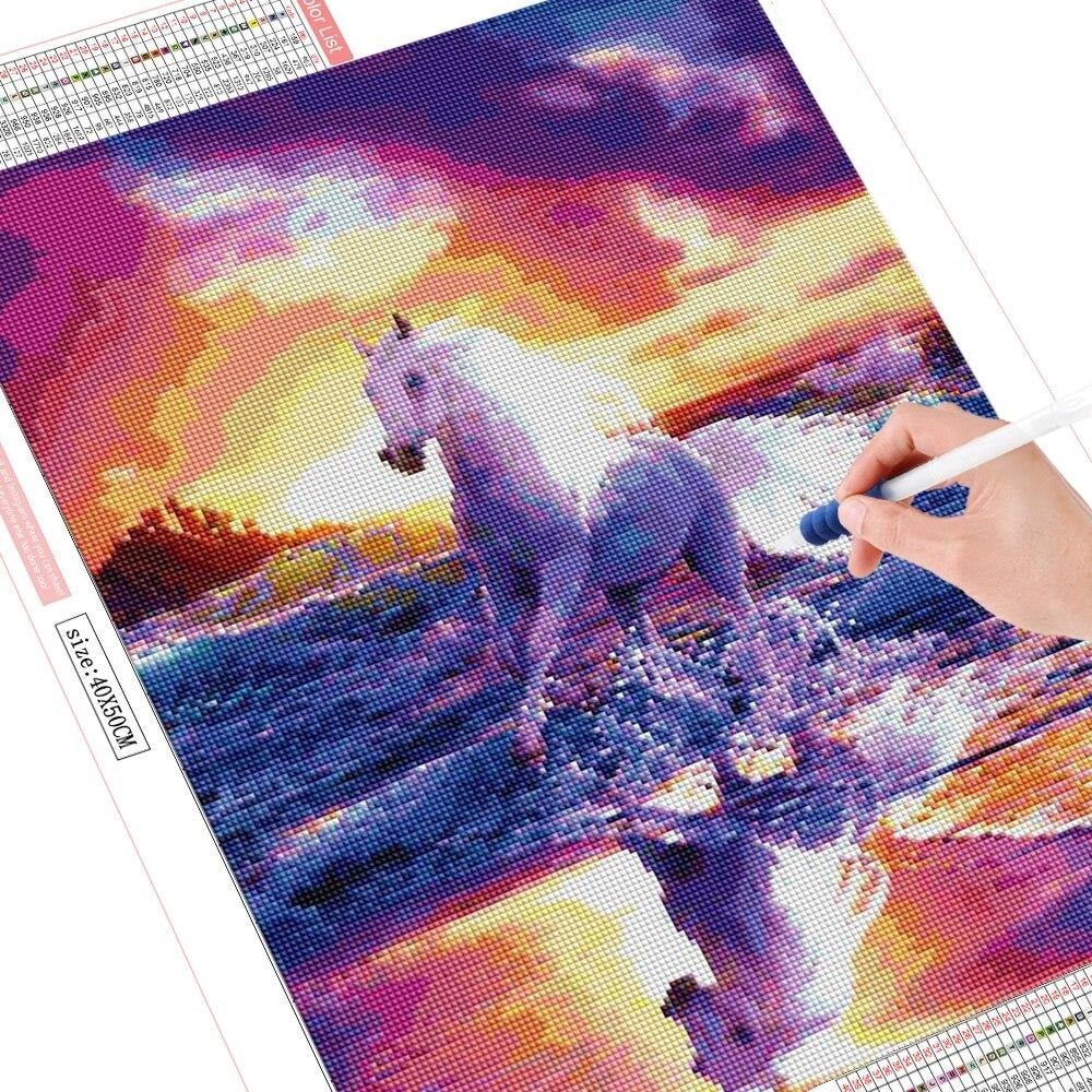 Broderie Diamant Cheval Mer - Diamond Paintings