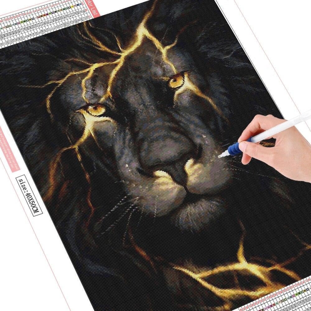 Broderie Diamant Lion Roi - Diamond Paintings