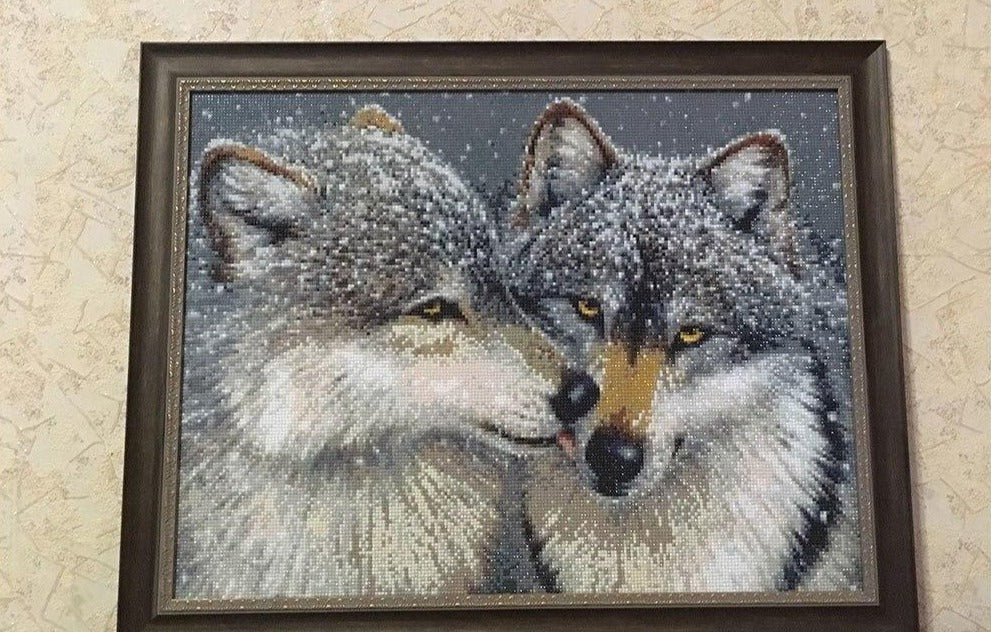 Broderie Diamant Loup Enneigé - Diamond Paintings