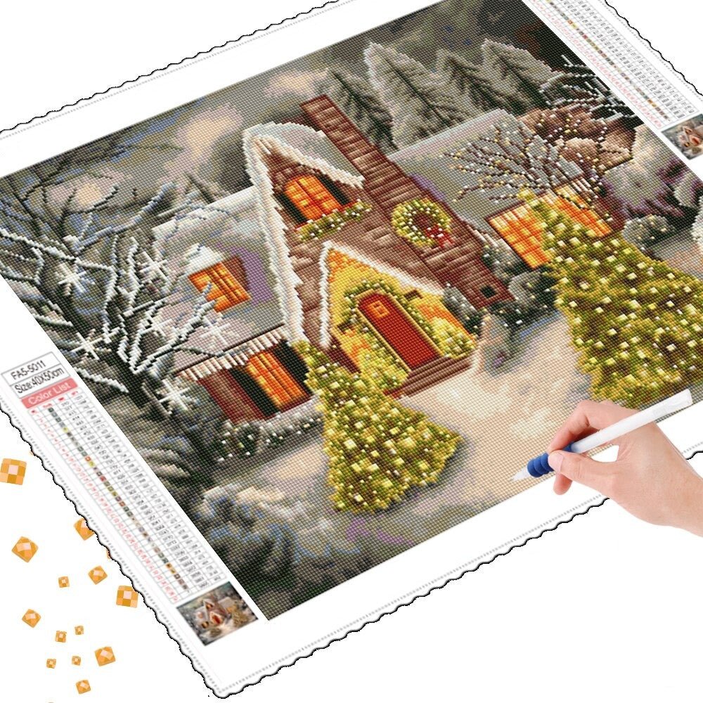 Broderie Diamant Paysage Neige - Diamond Paintings