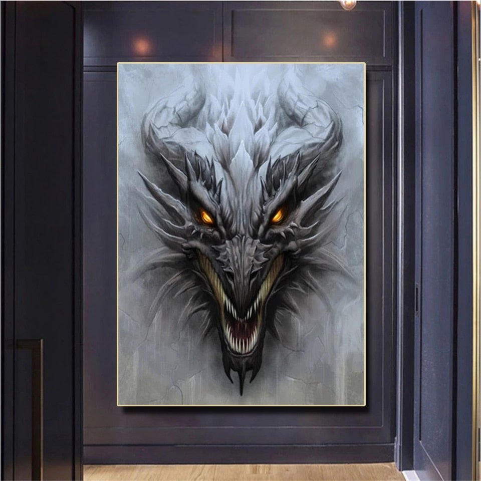 Broderie Diamant Tête de Dragon - Diamond Paintings