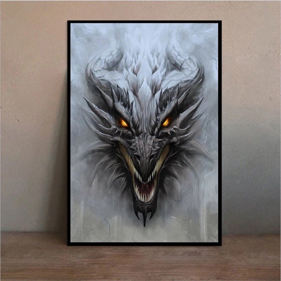 Broderie Diamant Tête de Dragon - Diamond Paintings