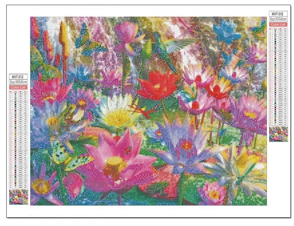 Diamond Painting Fleur Papillon - Diamond Paintings