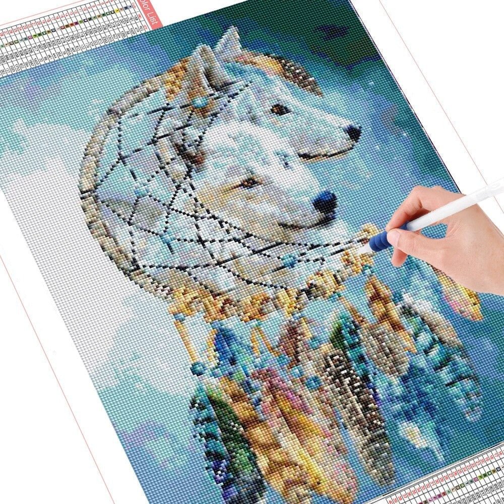 Diamond Painting Loup Attrape-Rêve - Diamond Paintings