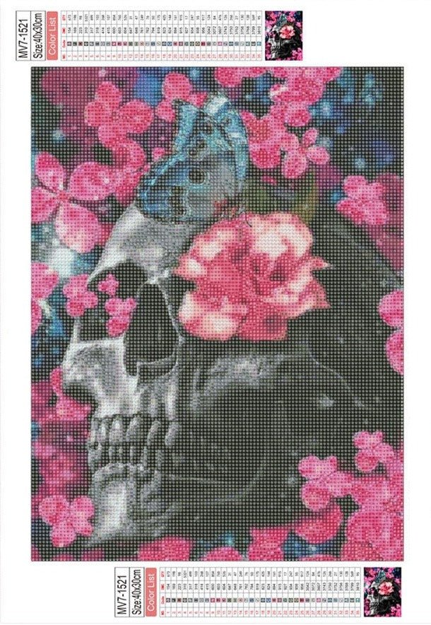 Diamond Painting Tête de Mort - Diamond Paintings