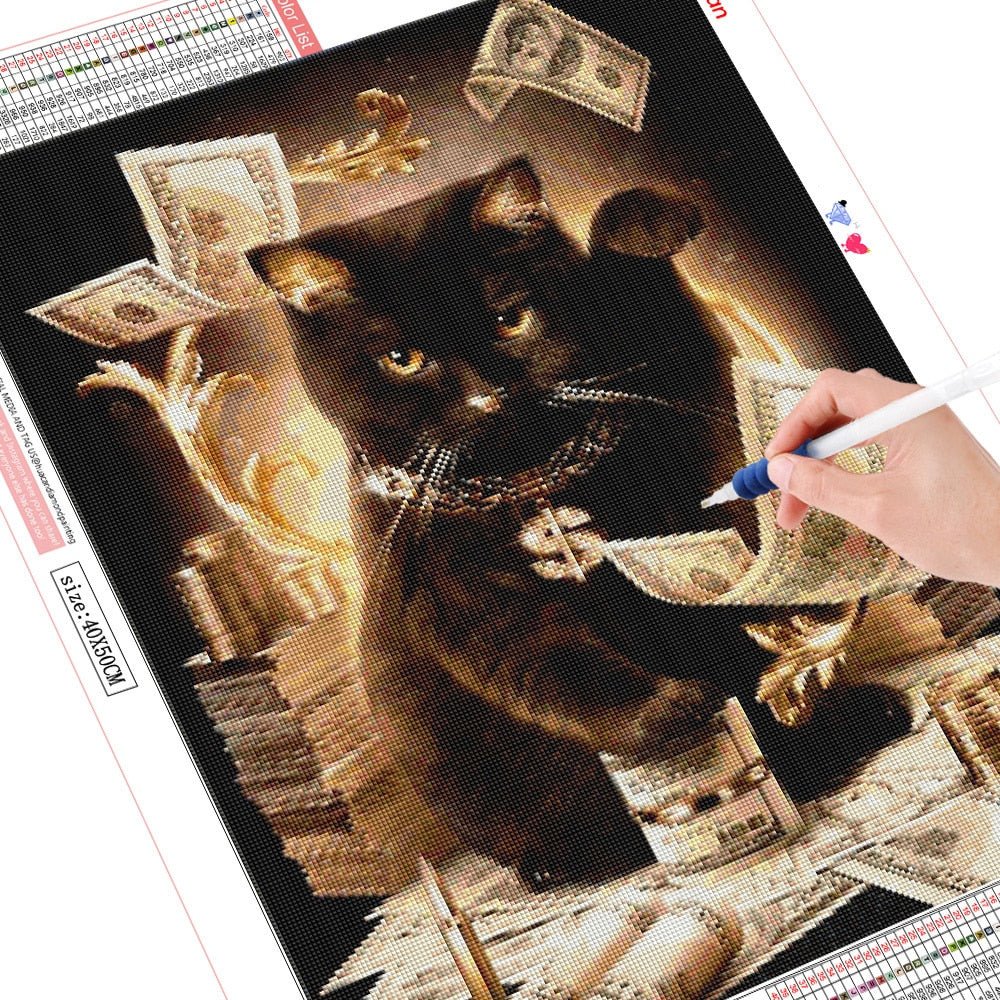 Diamonds Painting Chat Noir - Diamond Paintings