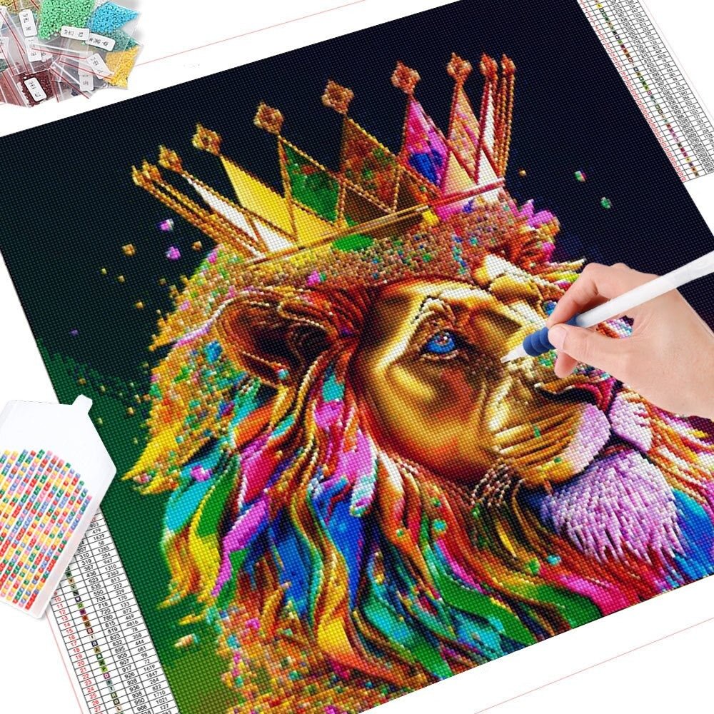 Lion Doré Diamond Painting - Diamond Paintings