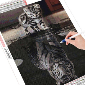 Broderie Diamant Chat Tigre - Diamond Paintings