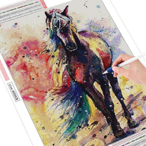 Broderie Diamant Cheval Abstrait - Diamond Paintings