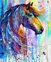 Broderie Diamant Cheval Coloré - Diamond Paintings