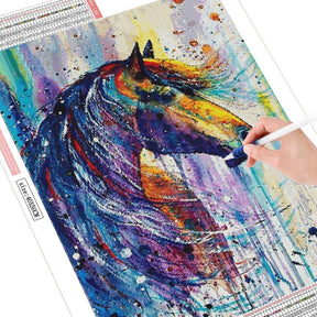 Broderie Diamant Cheval Coloré - Diamond Paintings