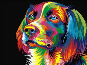 Broderie Diamant Chien Multicolore - Diamond Paintings