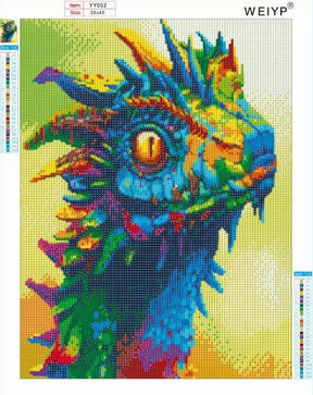 Broderie Diamant Dragon Coloré - Diamond Paintings