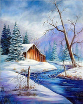 Broderie Diamant Paysage Froid hivernal - Diamond Paintings