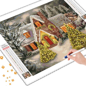 Broderie Diamant Paysage Neige - Diamond Paintings