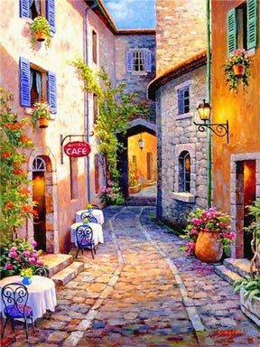 Broderie Diamant Paysage Ruelle - Diamond Paintings