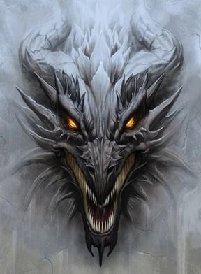 Broderie Diamant Tête de Dragon - Diamond Paintings