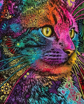 Chat Coloré Diamond Painting - Diamond Paintings