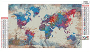 Diamond Painting Carte Du Monde - Diamond Paintings