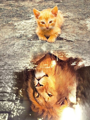 Diamond Painting Chat Lion - Diamond Paintings