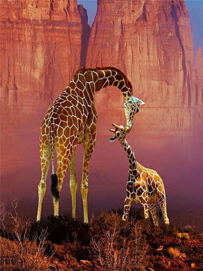 Diamond Painting Girafe et son Girafon - Diamond Paintings